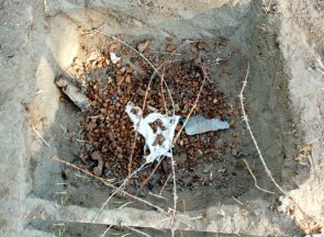 a typical minefield metal-scrap pit